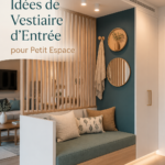 Un vestiaire d'entrée moderne et fonctionnel dans un petit espace.
