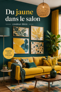 Salon décoré avec des nuances de jaune, apportant chaleur et luminosité