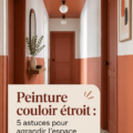 Un couloir étroit peint en couleurs claires pour une sensation d'espace.