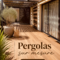 Une pergola en bois sur mesure dans un jardin accueillant