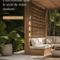 Toit de cabana en harmonie avec une maison moderne.