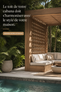 Toit de cabana en harmonie avec une maison moderne.