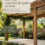 Terrasse avec un toit en bois qui apporte du charme et de l'ombre