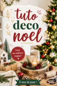 Décoration de Noël faite maison avec des éléments naturels.