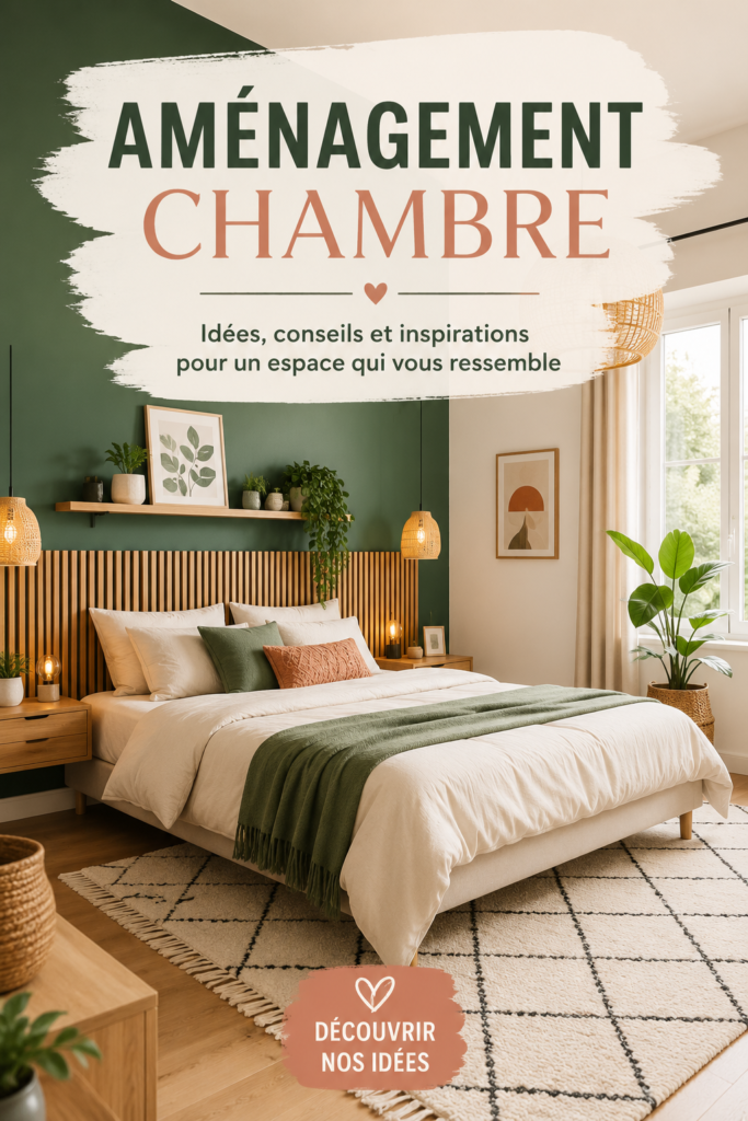 Chambre au style bohème avec des décorations chaleureuses et des textiles naturels