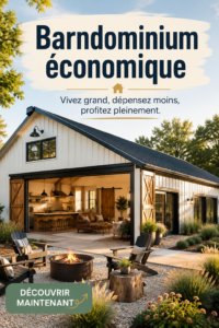 Barndominium moderne avec un design accueillant et spacieux.