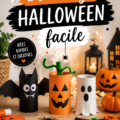 Bricolages d'Halloween faciles réalisés par des enfants avec des matériaux recyclés.
