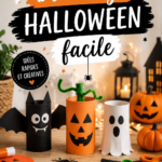 Bricolages d'Halloween faciles réalisés par des enfants avec des matériaux recyclés.