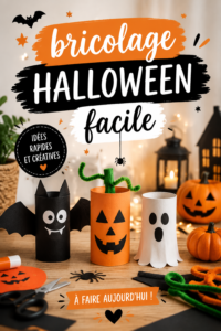 Bricolages d'Halloween faciles réalisés par des enfants avec des matériaux recyclés.