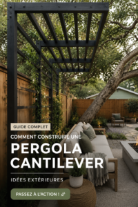Une pergola autoportante en bois embellissant un jardin avec des plantes grimpantes.
