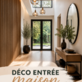 Entrée de maison moderne avec des meubles stylés et accueillants