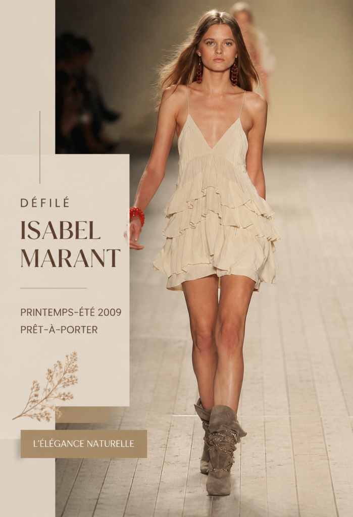 Défilé Printemps-été 2009 d'Isabel Marant, mettant en avant des pièces élégantes et décontractées.