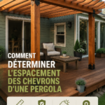Espacement parfait des poutres dans une pergola en bois