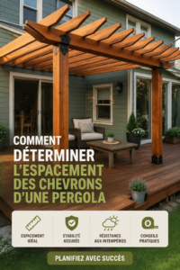 Espacement parfait des poutres dans une pergola en bois