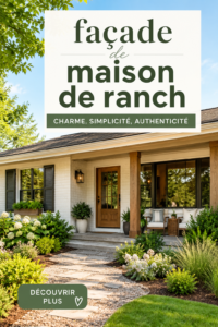 Façade de maison de style bohème avec des couleurs chaleureuses et des plantes décoratives.