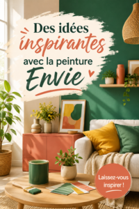 Intérieur décoré avec de la peinture Envie dans un style bohème chaleureux
