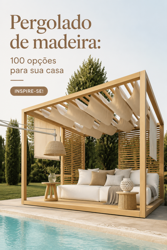 Une belle pergola en bois ornée de plantes grimpantes dans un jardin verdoyant.