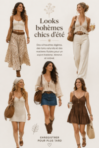 Une femme portant une tenue d'été boho chic à motifs floraux