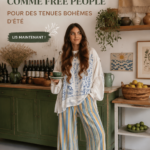 Tenue bohème estivale mettant en avant des marques tendance
