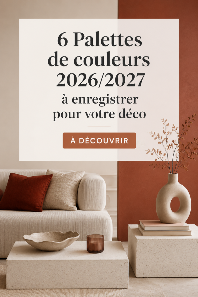 Palettes de couleurs tendance 2026-2027 pour une décoration moderne et accueillante