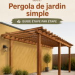 Une belle pergola en bois dans un jardin accueillant