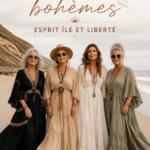 Robe boho légère avec des motifs floraux, parfaite pour l'été