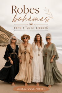 Robe boho légère avec des motifs floraux, parfaite pour l'été