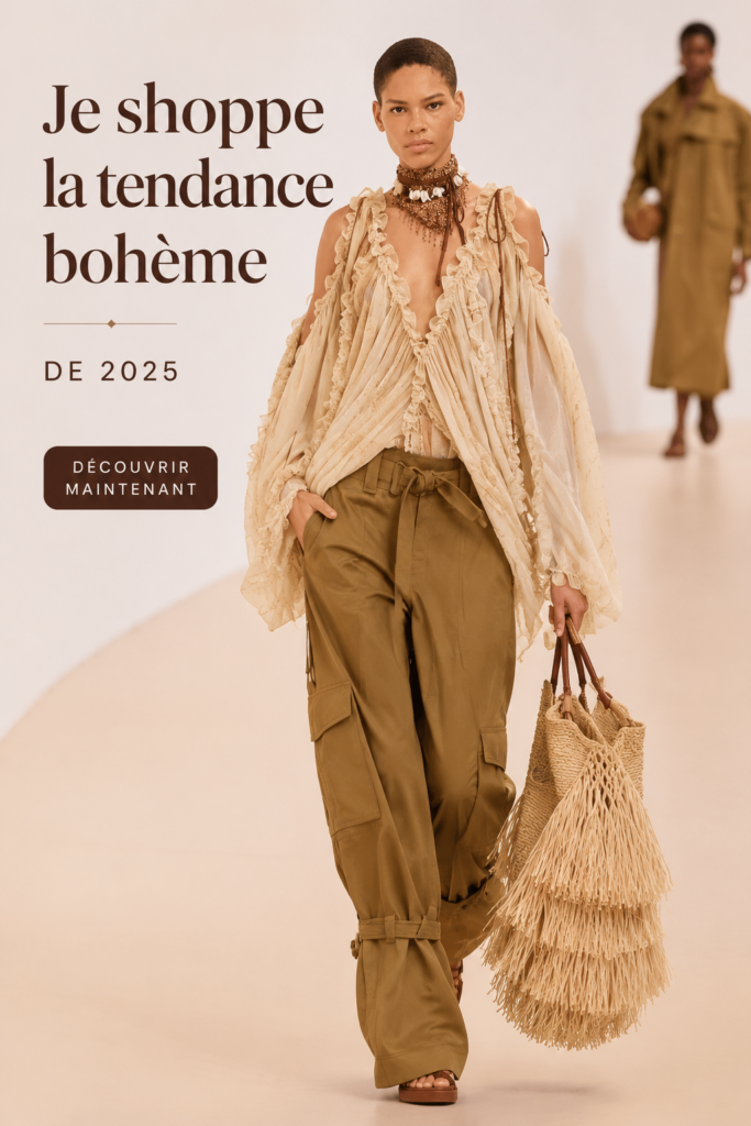 Un intérieur décoré dans un style bohème avec des couleurs chaudes et des matériaux naturels.