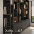 Salon moderne aménagé par Anaïs Bourbigot, architecte d'intérieur, mettant en valeur des designs contemporains.