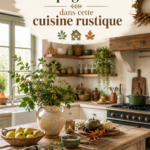 Cuisine rustique avec des éléments de décoration campagne chic