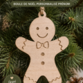 Décoration de Noël avec des bonhommes en pain d'épice en bois personnalisés