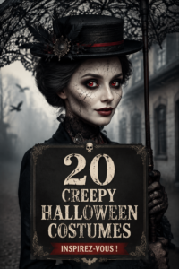 Costume d'Halloween original avec décorations bohèmes et couleurs automnales