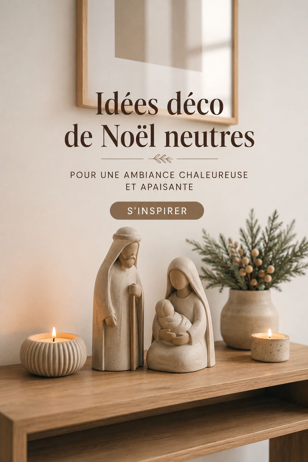 Idées de décoration de Noël neutres et chaleureuses pour un intérieur cocooning