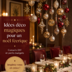 Une décoration de Noël bohème chaleureuse avec des éléments naturels et des lumières douces.