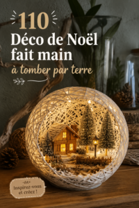Décoration intérieure bohème avec des éléments de Noël fait main.