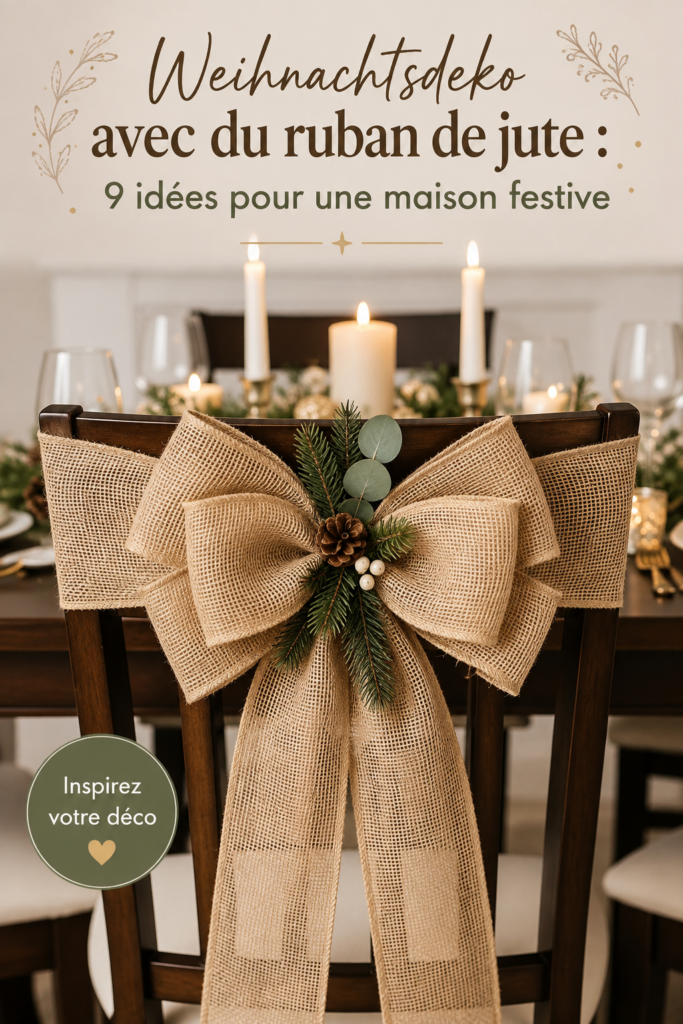 Déco de Noël chaleureuse avec des éléments en jute