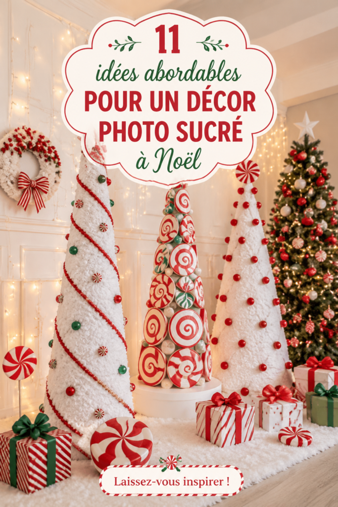 Un photobooth décoré pour Noël dans un style bohème avec des éléments naturels et chaleureux.