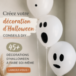Décoration d'Halloween bohème avec des lanternes et des éléments naturels