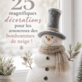 Une décoration intérieure bohème avec des bonhommes de neige en hiver