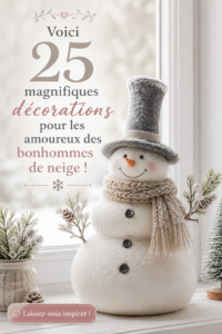Une décoration intérieure bohème avec des bonhommes de neige en hiver
