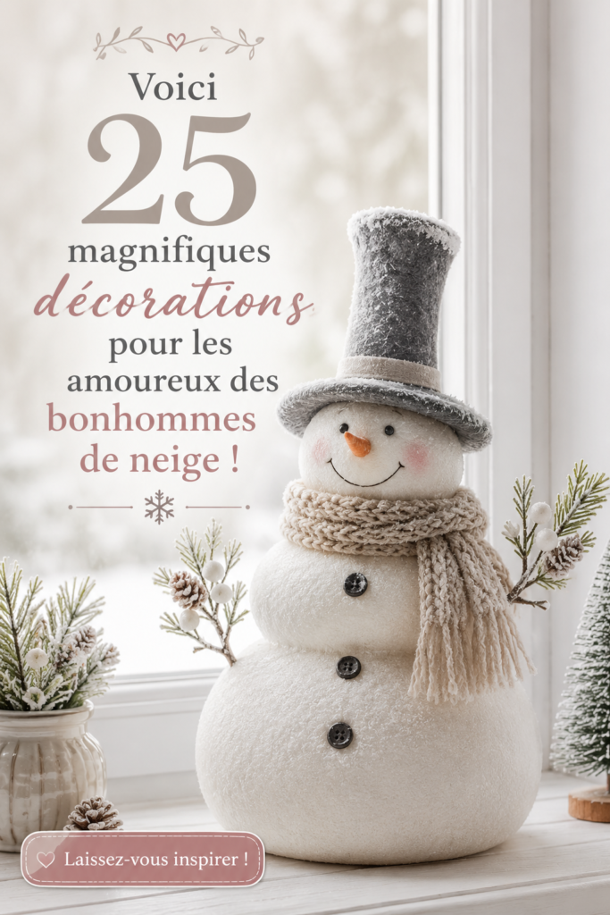 Une décoration intérieure bohème avec des bonhommes de neige en hiver