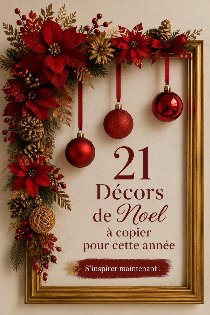Un salon décoré pour Noël dans un style bohème, avec des guirlandes lumineuses et des éléments naturels.