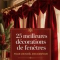Un aperçu de fenêtres décorées pour Noël avec un style bohème
