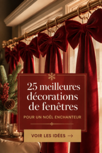 Un aperçu de fenêtres décorées pour Noël avec un style bohème