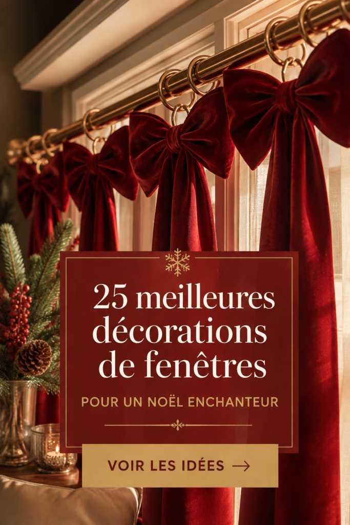 Un aperçu de fenêtres décorées pour Noël avec un style bohème