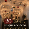 Ambiance chaleureuse d'une décoration de Noël bohème avec des éléments naturels.