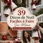 Décorations de Noël DIY créatives disposées dans un intérieur chaleureux