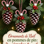 Décorations de Noël en pommes de pin faits maison, style bohème
