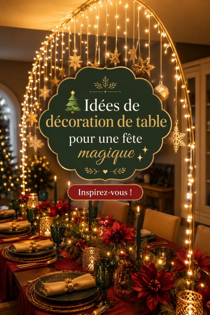 Une table de fête joliment décorée dans un style bohème pour Noël, avec des motifs rustiques et des éléments naturels.