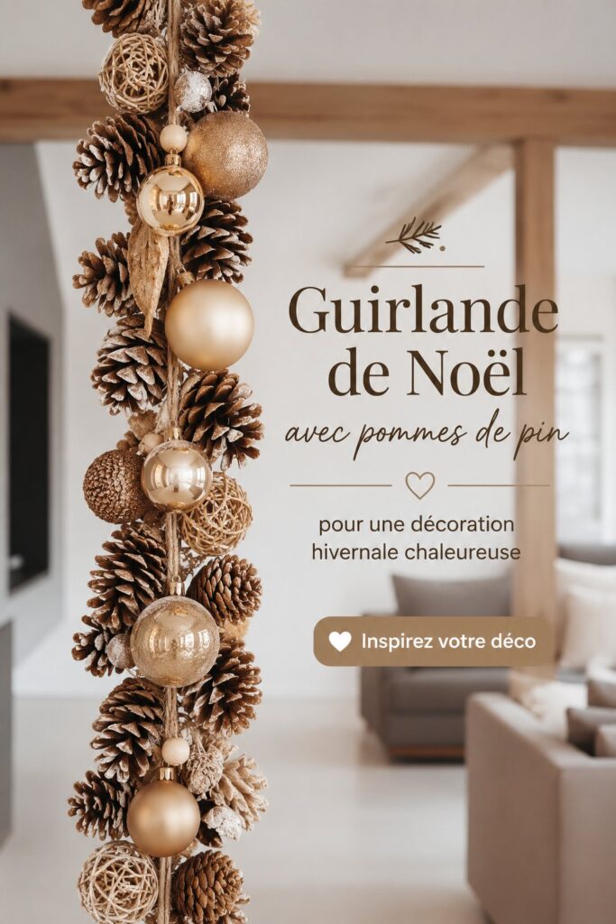 Guirlande en pommes de pin pour une ambiance hivernale chaleureuse